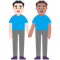 Men Holding Hands- Light Skin Tone- Medium Skin Tone emoji on Microsoft